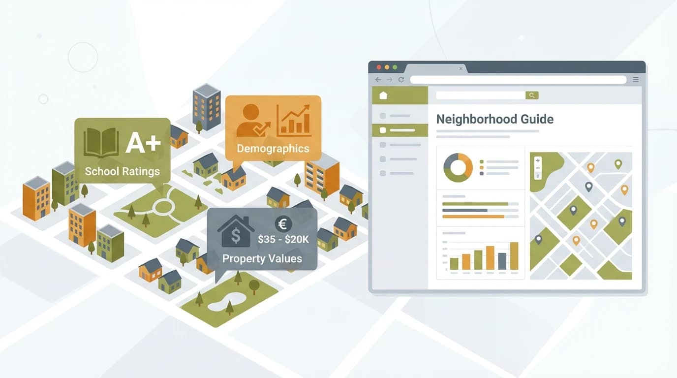 Neighborhood Guides - Real Estate programmatic SEO example